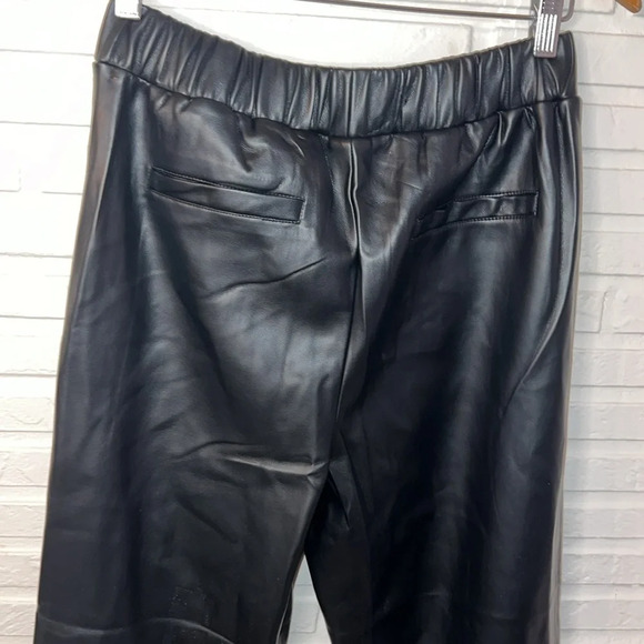 Blank NYC Black Faux Leather Wide Leg Pants, Women’s Size Medium - Picture 7 of 8